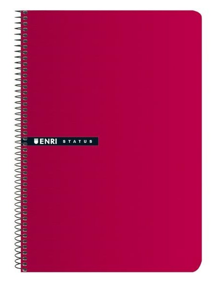 ENRI CUADERNO ESPIRAL 100 HOJAS 4X4 TAPAS DURAS 4º ROJO -5U-